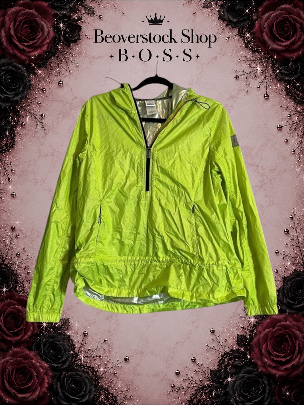 Preowned Victoria’s Secret VSX Sport Neon Yellow Windbreaker Jacket – Size S/P